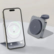 15W Magnetic Wireless Charger 2-in-1 – Foldable Fast Charging Phone Stand with Portable Aluminum Design