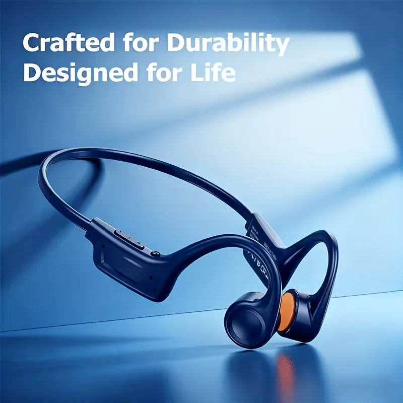 Open-Ear Bone Conduction Headphones Wireless Sports Earphones with BT 5.3, 16H Playback & Microphone
