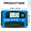 MPPT Solar Charge Controller 30A 40A 50A 60A 100A 12V/24V Battery Charger with LCD Display & USB Output