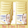 SADOER 10pcs Korean Collagen Facial Mask Anti Wrinkle Anti Aging Moisturizing Brightening Skin Care Mask