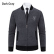 Men’s Vintage Plaid Knitted Cardigan with Button Front, V-Neck & Front Pockets