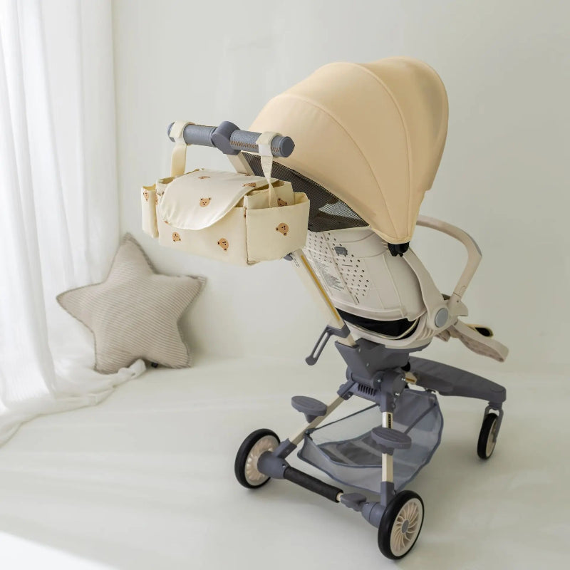 Korea Bear Mommy Bag Baby Stroller Organizer Hanging Caddy Storage Bag