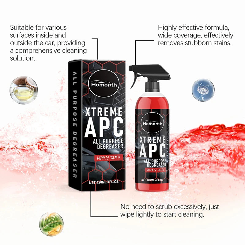 120ml All-Purpose Car Cleaner Degreaser – Interior & Exterior Foam Spray