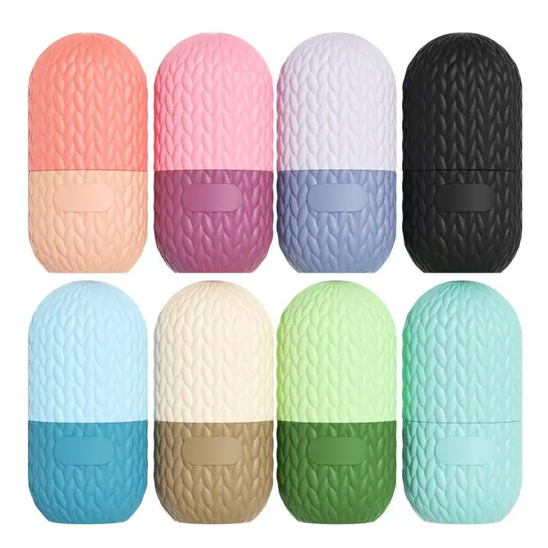 Silicone Cube Tray Shape Facial Ice Roller Reusable Face Massage Roller Skin Care Tool
