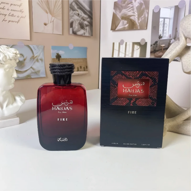 Hawas Fire For Him Eau De Parfum 100ml Perfume For Men Long Lasting Fragrance