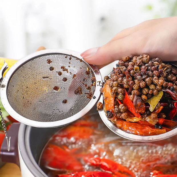 Stainless Steel Tea Infuser Ball with Chain Hook for Loose Leaf Tea