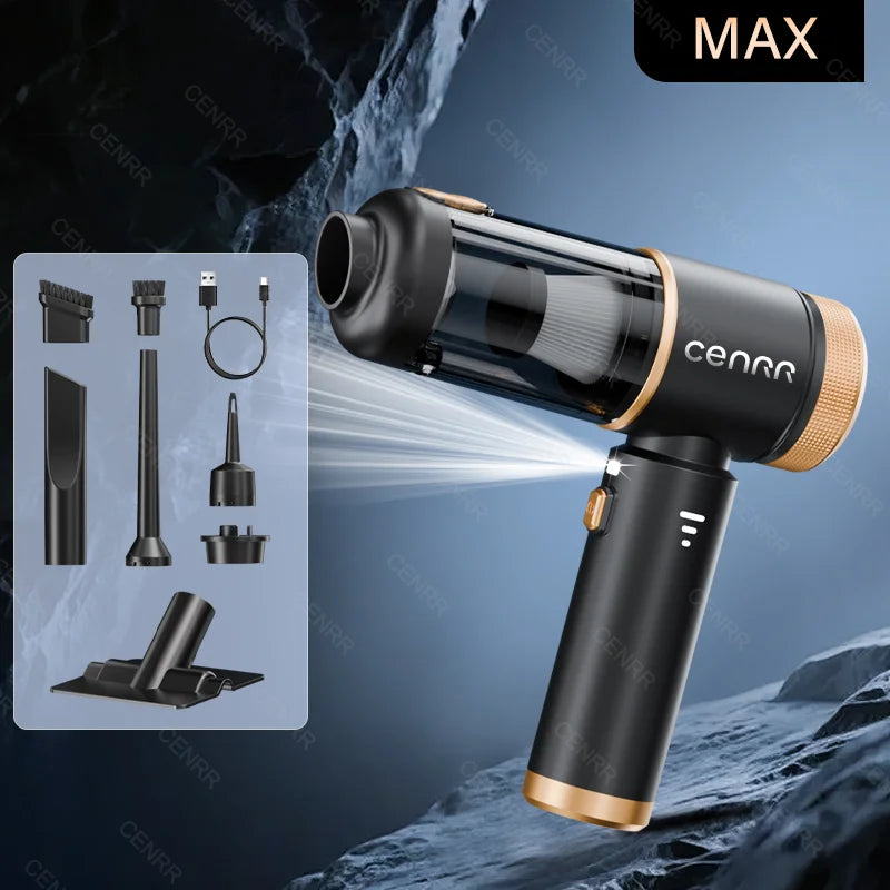 CENRR 2026 Mini Car Vacuum Cleaner 998000Pa Cordless Powerful Handheld Vacuum & Blower