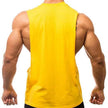 Gym Bodybuilding Running Clothing Summer Cotton Breathable Singlets Mens Training Sleeveless Tank Tops Large Side Slits Shirts