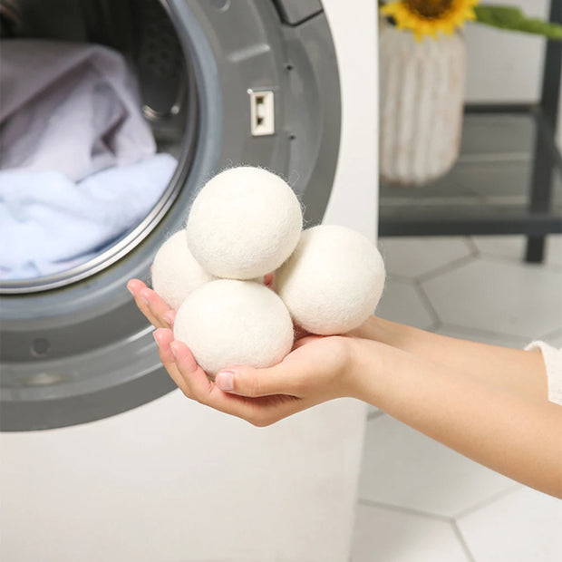 Reusable Wool Dryer Balls Set for Efficient Laundry Drying