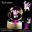 Potdemiel 3D Pokémon Crystal Ball 5cm with LED Lamp Base