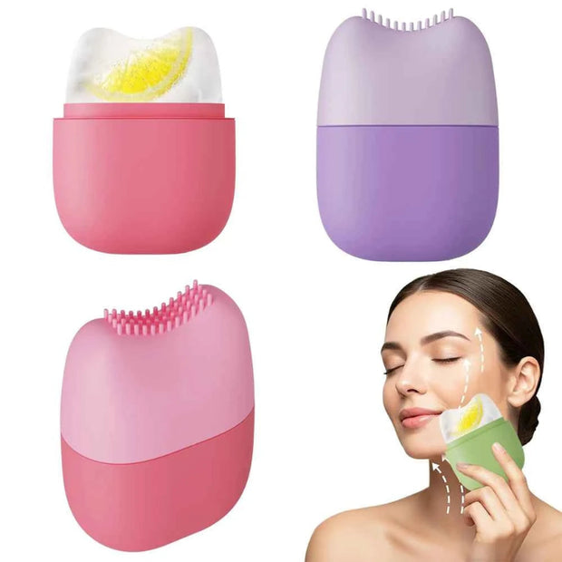 Ice Roller for Face & Eye Face Massage Silicone Ice Mold for Face Beauty Puffiness Relief Facial Massager Skin Care Tools Summer