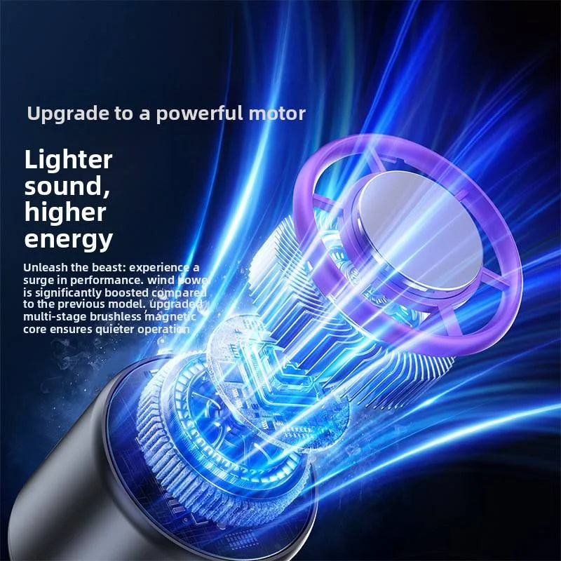 Lenovo 199-Speed Foldable Ice Cooling Handheld Fan with Type-C Charging & Digital Display