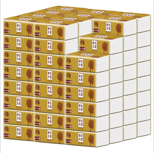 5 Packs of Drawing Paper Thickened Paper Towels Native Wood Pulp Drawing Handkerchiefs Extractable Paper Towels Car Facial Tissu