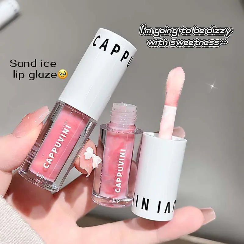 Temperature Changing Lip Gloss – Crystal Mirror Lip Glaze Plumper with Moisturizing Lip Oil Finish