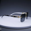 Luxury Square Sunglasses Set with Gold Frames