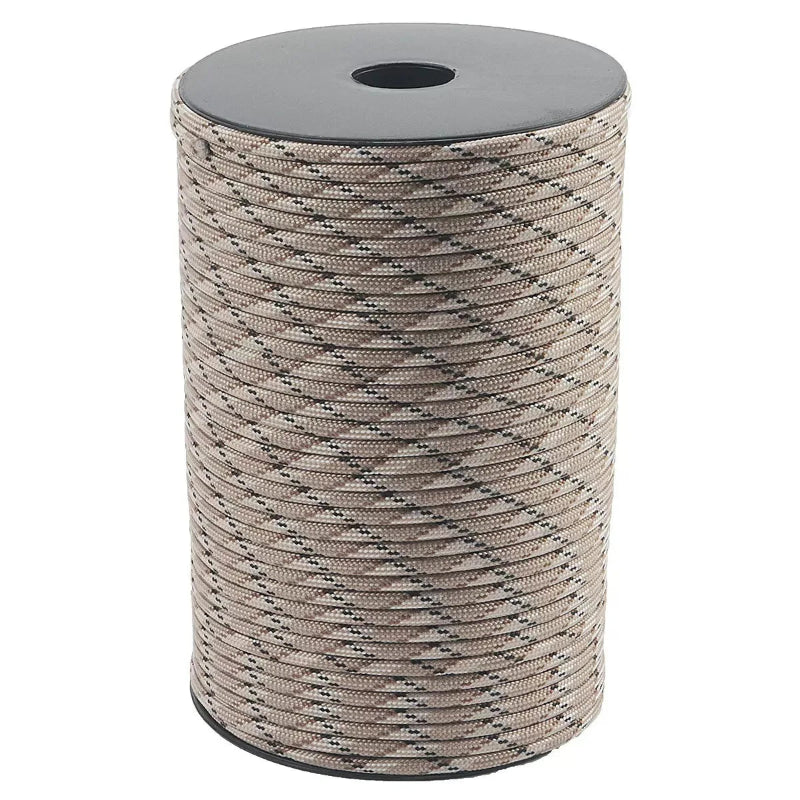 30/50/100M 4mm Paracord 9 Core 650 Military Standard Parachute Rope for Camping, Survival, DIY Bracelets & Outdoor Use