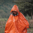 Portable Outdoor Emergency Rain Poncho with Mylar Thermal Liner Waterproof & Wind-Resistant for Camping & Emergencies