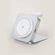 15W Magnetic Wireless Charger 2-in-1 – Foldable Fast Charging Phone Stand with Portable Aluminum Design