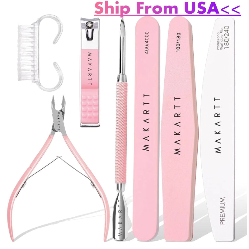 MAKARTT Premium Manicure Kit with Nail Files & Cuticle Tools
