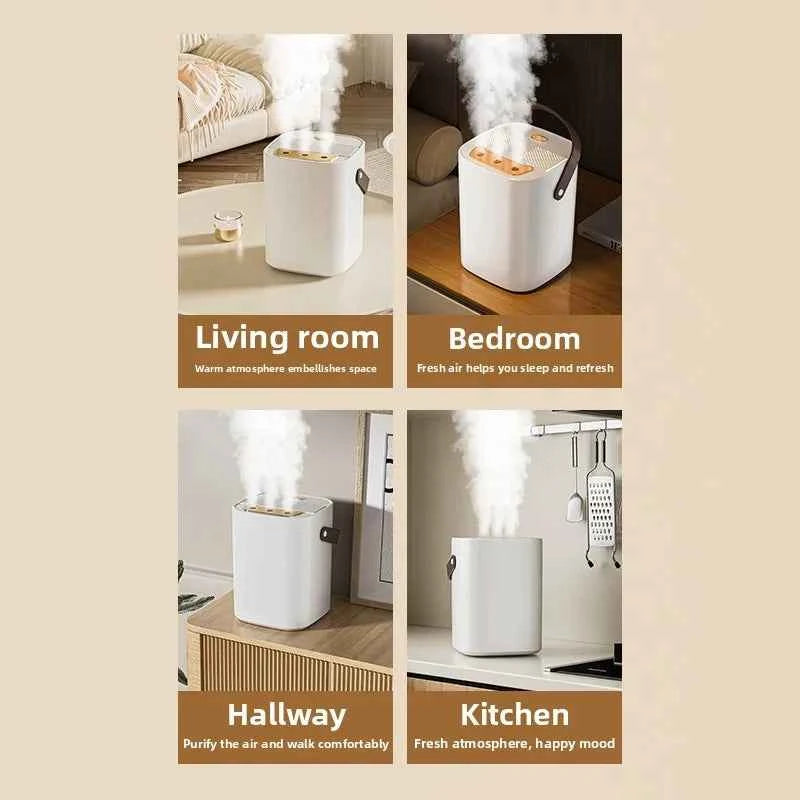 1 set of three nozzle night light humidifier 1.8L large capacity double filter aromatherapy machine mute bedroom car mounted spr