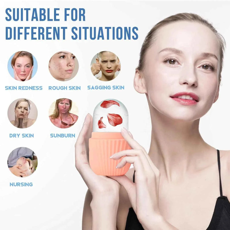 Ice Facial Roller Tool Skin Care Beauty Two-Piece Set Suitable For Skin Beard 0.2/0.25/0.3mm Needle Micro Facial Roller Tool