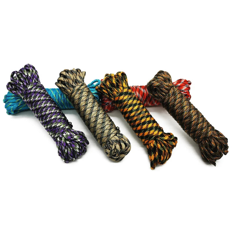 550 Paracord Rope 4mm 7-Core Survival Cord 5m/15m/30m Outdoor Camping Hiking Utility Rope