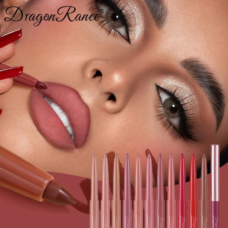Matte Mauve Lipstick Pencil – Long-Lasting Waterproof Non-Stick Velvet Lipliner Crayon