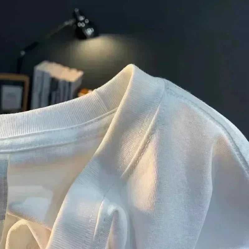Louis Vuitton Black T-Shirt with White Signature and Monogram Flower Back