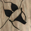 Black String Bikini Set – Adjustable Swimwear for Women