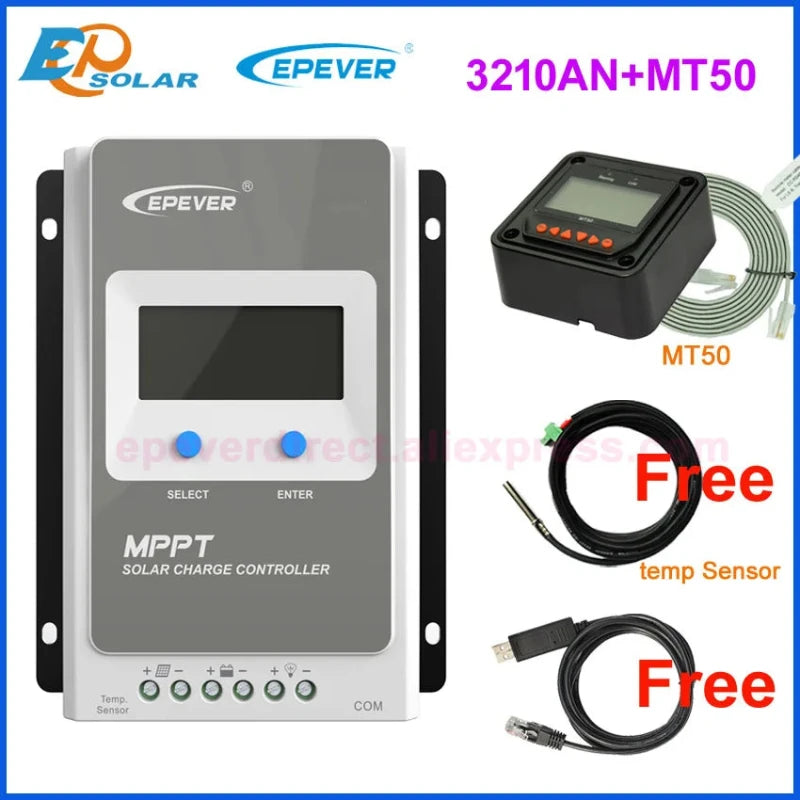 EPEVER Tracer MPPT Solar Charge Controller 10A 20A 30A 40A 12V/24V Solar Battery Regulator