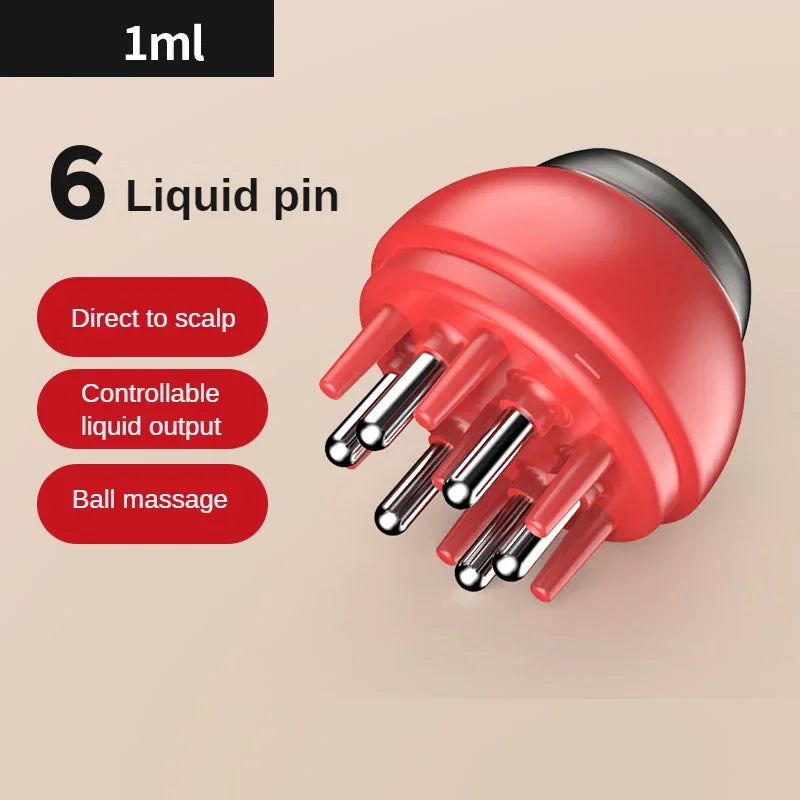 Scalp Massage Dual-in-One 1ml Liquid Applicator with Comb Teeth and Ball Massage Head
