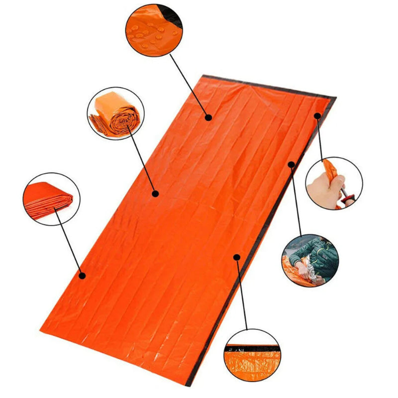 Emergency Sleeping Bag Life Bivy Sack Waterproof Mylar Blanket for Survival Kits