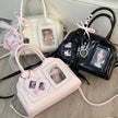Women’s Transparent Display Window Crossbody Handbag with Top Handles