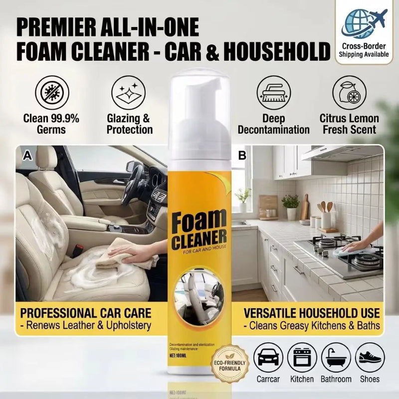 Multi-Purpose Foam Cleaner Spray for Car & Home – 100ml & 150ml