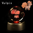3D Pokémon Crystal Ball 5cm with Multicolor LED Base