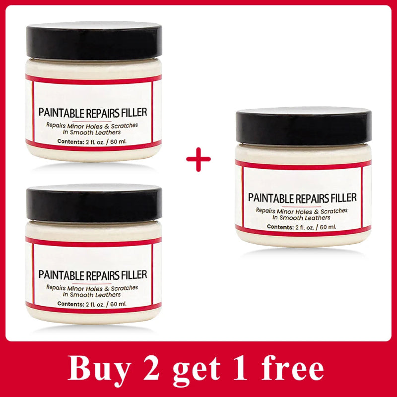 Paintable Leather Repair Filler Paste – Multi-Purpose Scratch Repair Cream for Car Interiors & Home Leather Care
