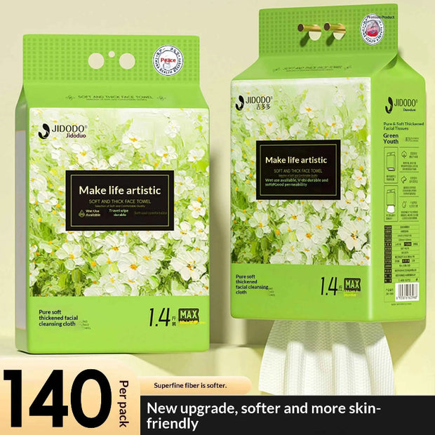 Disposable Facial Towels, Home Wall-Mounted Face Towels, Thick Pull-Out Cleansing Towels, Extra-Large Soft Cotton Tissue Paper