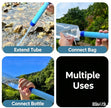 Portable Outdoor Water Filter Straw Kit with Collapsible Water Bag