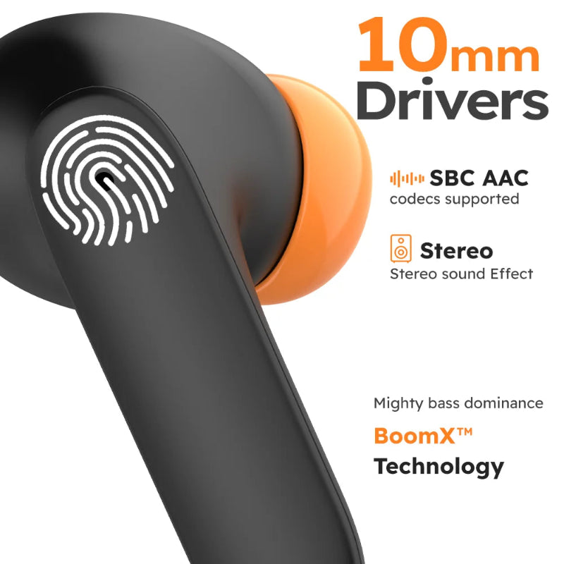 Bluetooth 5.4 Wireless TWS Earbuds with ENC Noise Reduction, Low Latency Gaming Mode & Charging Case