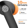Bluetooth 5.4 Wireless TWS Earbuds with ENC Noise Reduction, Low Latency Gaming Mode & Charging Case