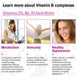 LUKAREE Vitamin B Complex for Men & Women with Biotin & Folic Acid – Metabolism, Energy, Nerve & Blood Support