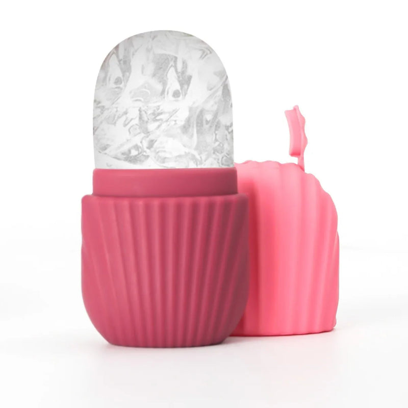 Ice Face Roller Ice Cube Beauty Massage Tool – Silicone Ice Mold Facial Roller for Eye Puffiness and Skin Care