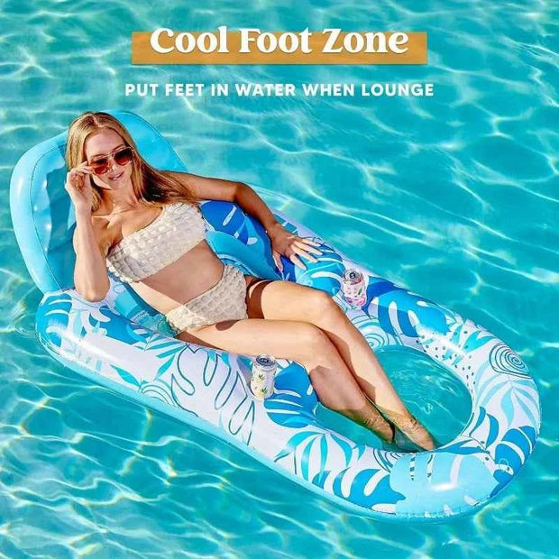 JOYFY Inflatable Adult Pool Floats Lounger Floaties Water Floating Recliner Chair Swimming Floaty for Adult Summer Water Party