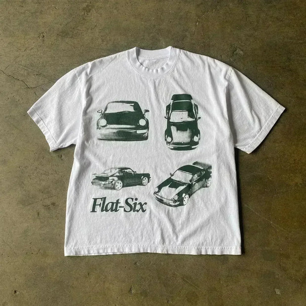 Flat-Six Car Graphic Tee & Cherry Blossom Shirt