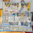 Set of 8 Silk Scarves – Colorful Artistic Prints for Women