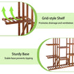 Wooden Plant Shelf Multi Tier Flower Pot Stand Indoor Outdoor Garden Display Rack