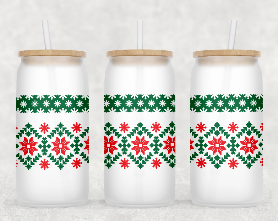Christmas Glass Tumbler