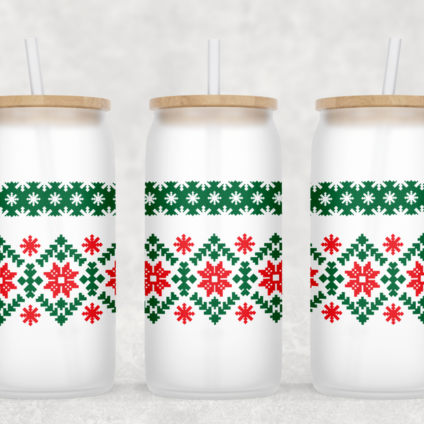 Christmas Glass Tumbler