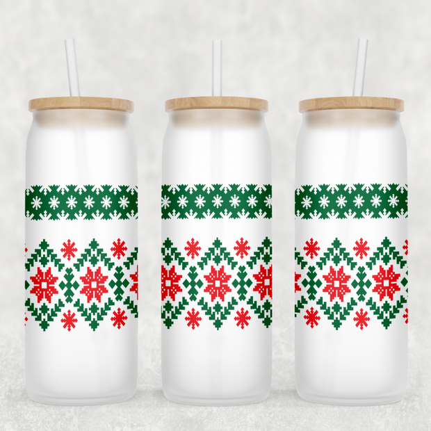 Christmas Glass Tumbler