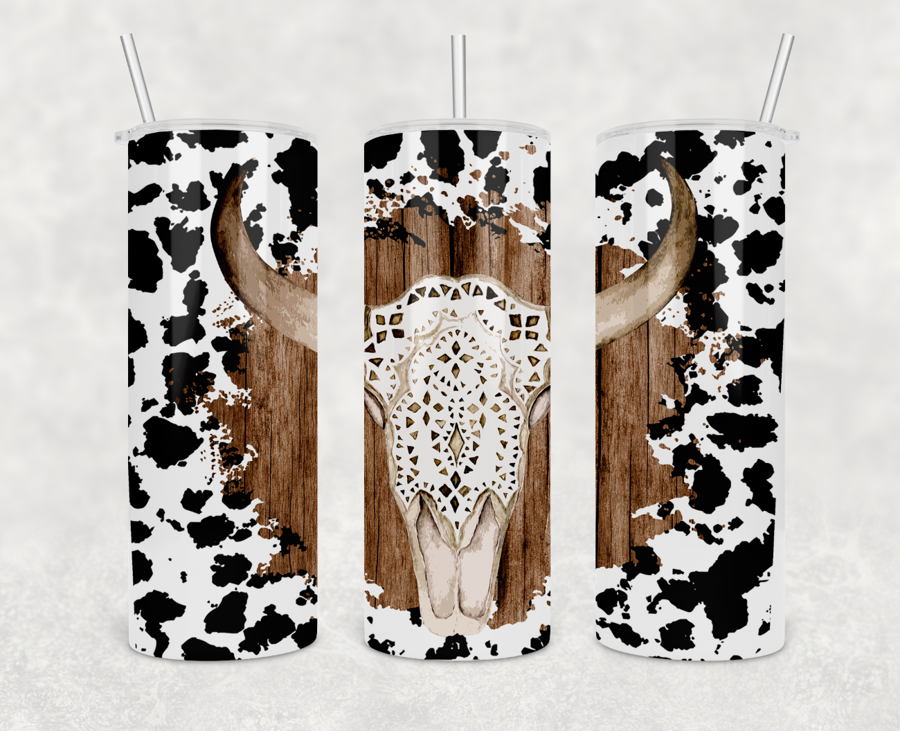 Boho Cow Tumbler